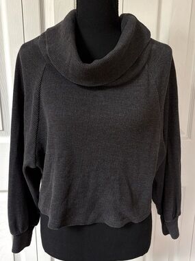 Anthropologie Pilcro Ribbed Cowl Neck Top